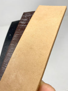 Custom 12-14 Oz Oak Bark Tanned Leather Single Prong Belt